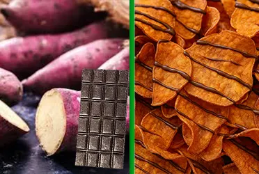 Camote con chocolate semiamargo
